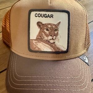 Cougar Embroidered Brown Trucker Hat